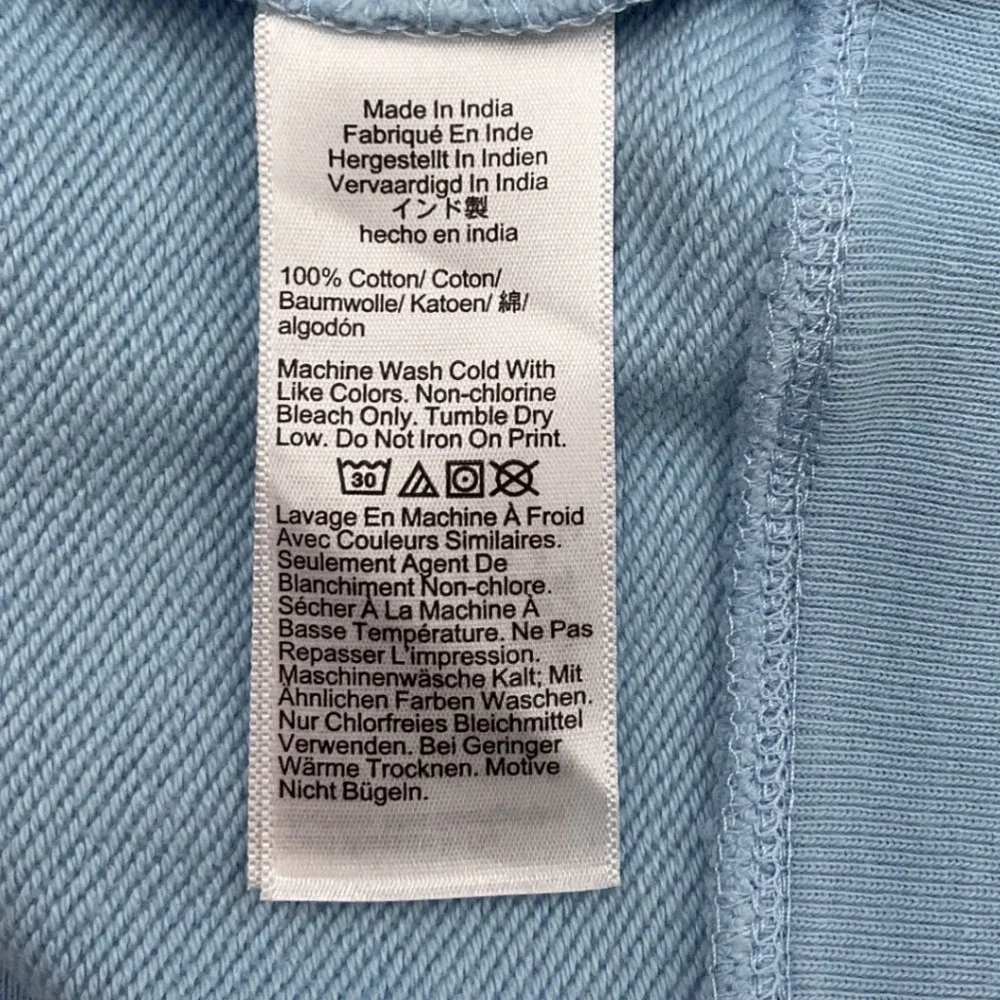 J.Crew oversized Light Blue Oar American Flag Graphic Sweatshirt CJ084 NWT XS